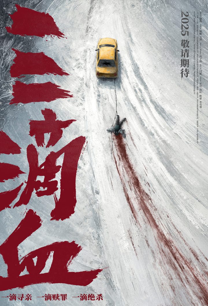 电影《三滴血》揭露人贩暗网 曝光“冰原血迹”先导海报 -1