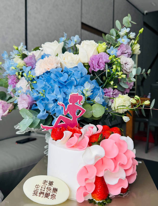 蔡少芬生日幸福满溢！张晋晒全家福甜蜜庆生，夫妻恩爱搞怪乐翻天。 -6