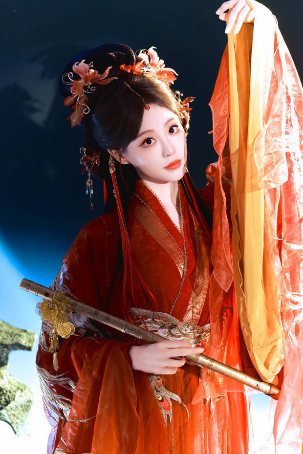 祝绪丹化身暗夜修罗！一袭红衣执伞危险又迷人 -6