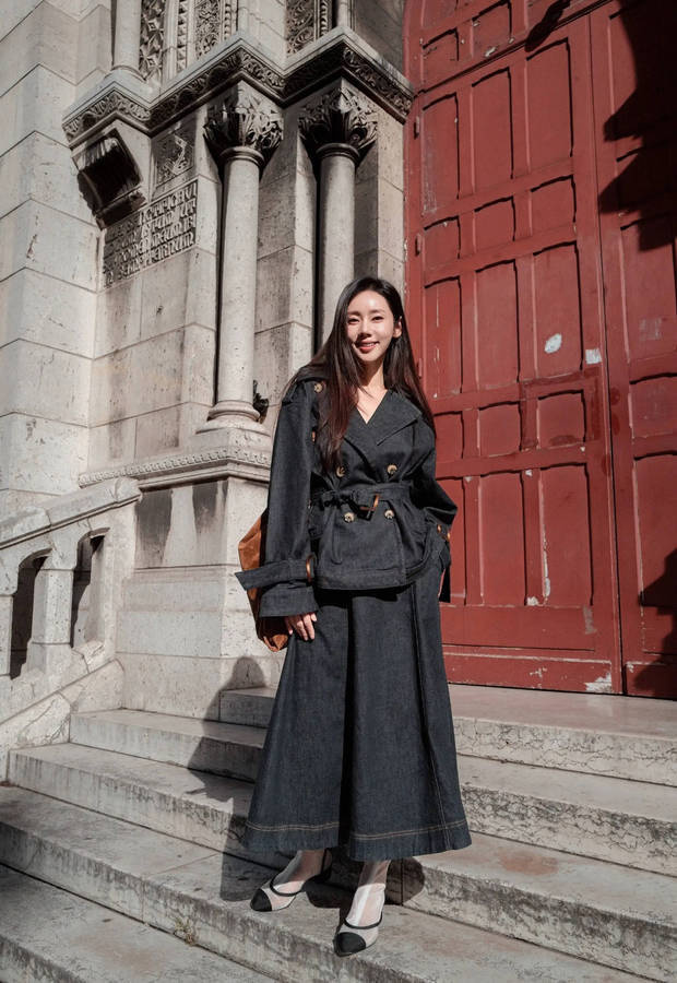 秋瓷炫巴黎街头惬意漫步 沐浴暖阳状态舒展 -3